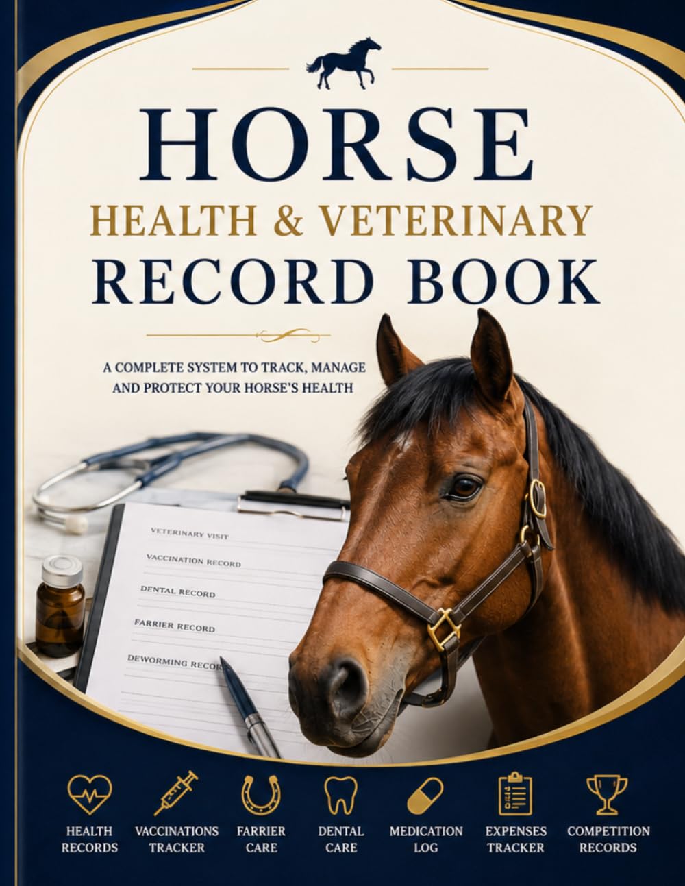 ler totalmente Ultimate Horse Health & Veterinary Record Book: The Complete Equine Veterinary, Vaccination, Farrier & Medical Care Tracker