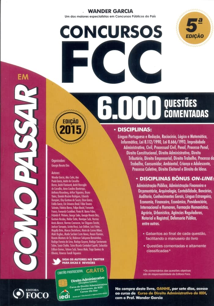 Como Passar em Concursos FCC: 6.000 Questões Comentadas