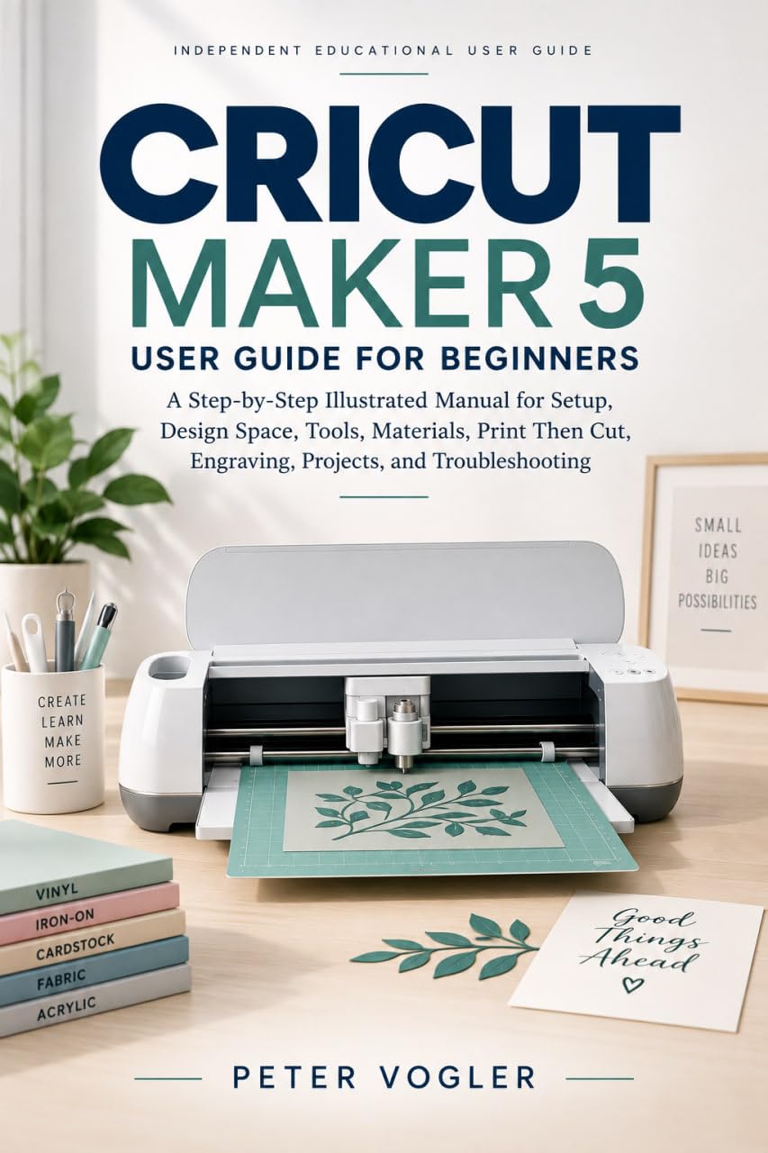 Cricut Maker 5 User Guide for Beginners: A Step-by-Step Illustrated Manual for Setup, Design Space, Tools, Materials, Print Then Cut, Engraving, Projects, and Troubleshooting (English Edition) baixar livro de graça