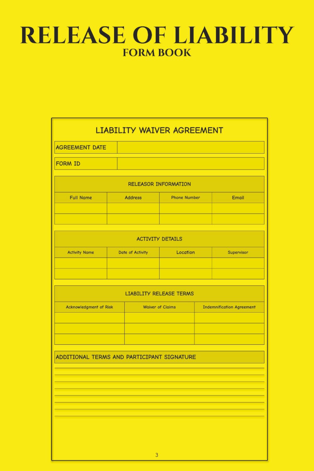 Release of Liability Form Book: Protect Your Business with Legal Waiver Agreements & Hold Harmless Forms for Risk Management baixar o livro de graça
