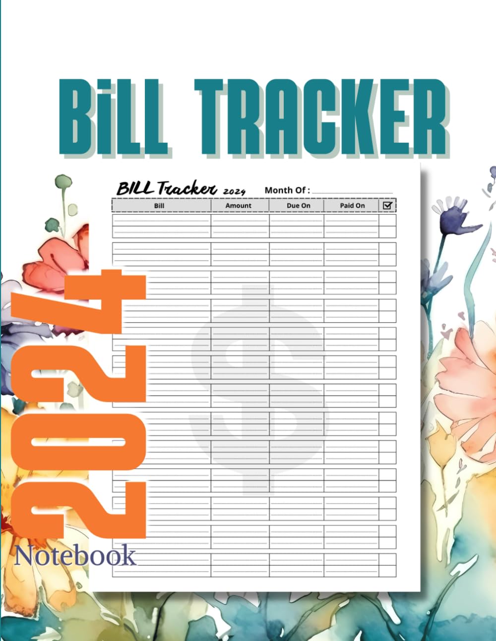 Bill Tracker notebook 2024: Monthly Bill Payment Organizer-& anner for Budgeting Financial-Finance & Payments Checklist Organizer-Money Planner for Monthly