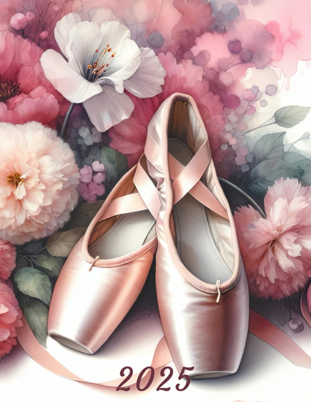 2025: Monthly Calendar Planner with Ballet Shoes baixar o livro de graça