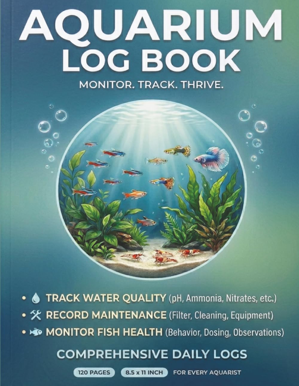 Aquarium Log book: Water Quality, Maintenance & Fish Health Tracker for Aquarium Owners baixar o livro de graça