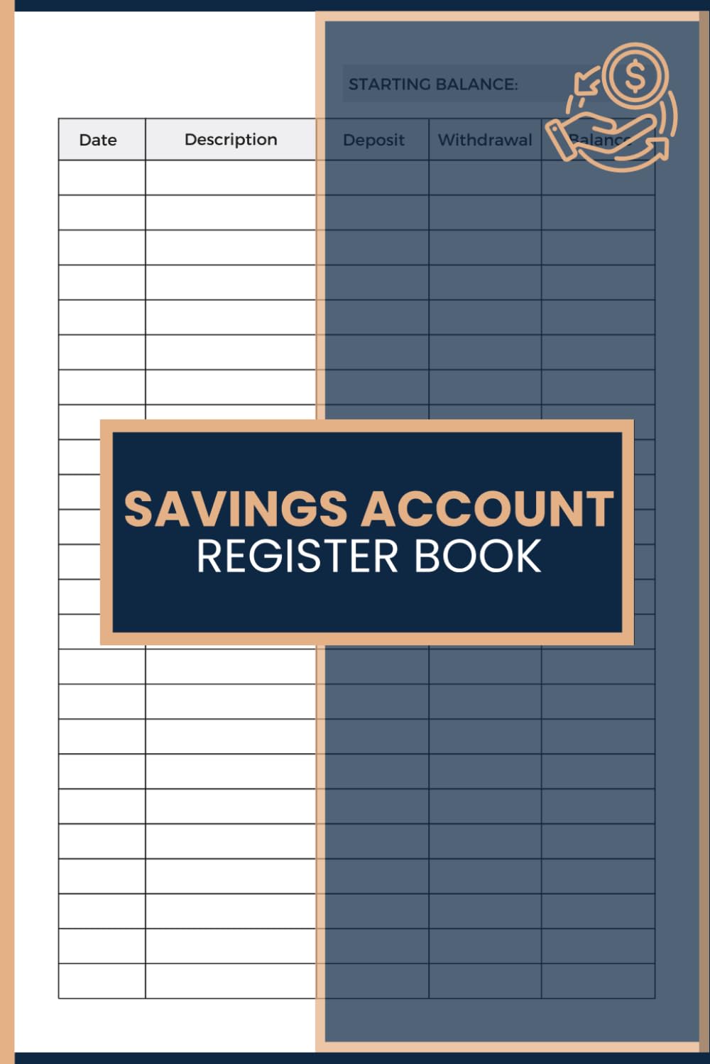 Savings Account Register Book: Banking Ledger for Tracking Deposits, Withdrawals, Opening Funds and Running Balances for Personal and Household Money Management baixar livro de graça
