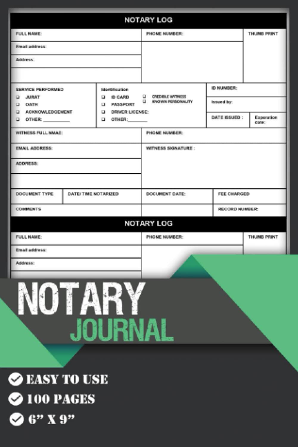 Notary Journal: Notary Log Book To Record Notarial Acts By Public Notary baixar livro de graça