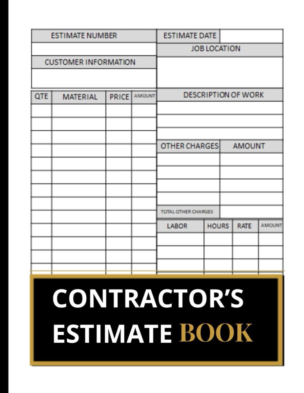 ler totalmente Contractor's Estimate Book: Estimate and Invoice Organizer Log, 120 Page