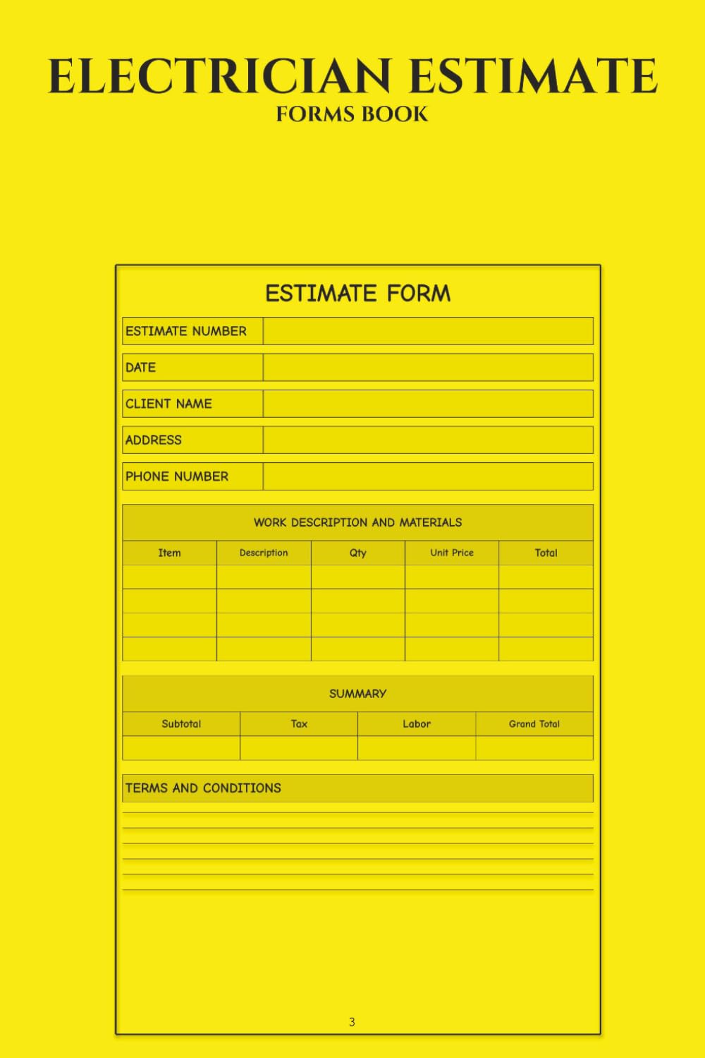 Electrician Estimate Forms Book: Professional Electrical Work Order & Estimating Sheets for Contractors to Track Job Quotes, Client Details & Material Costs baixar o livro de graça