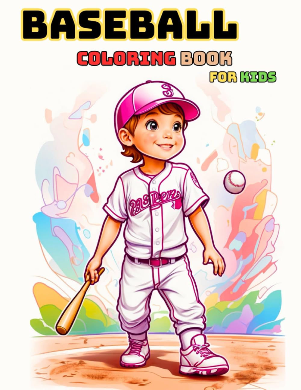 Baseball Coloring Book For Kids - 73 black & whites fun adorable pictures (+ 4 years) boys and girls Baseball kids ready to color baixar o livro de graça