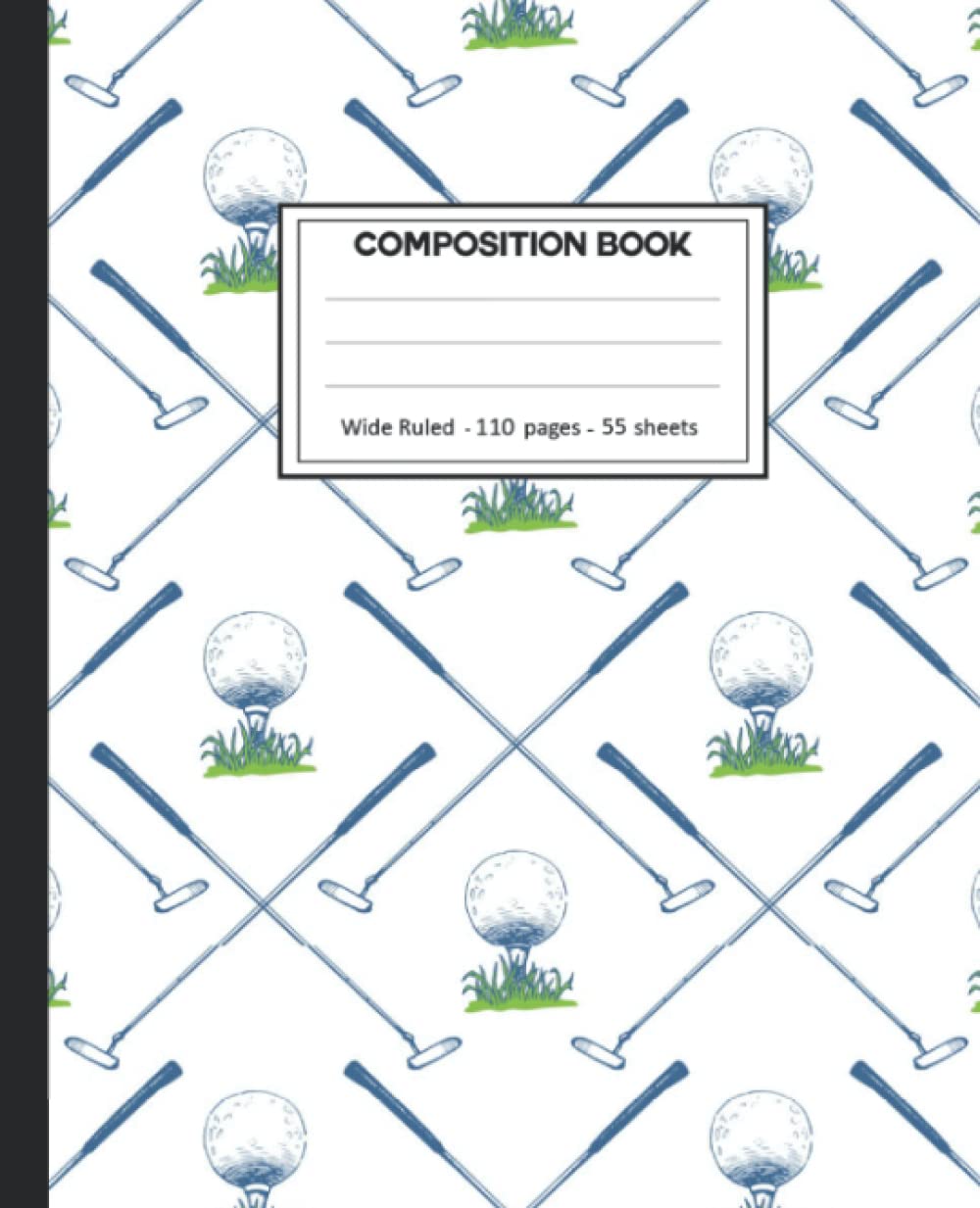 Composition Notebook: College Ruled: 110+ Lined Pages Writing Journal: Golf on White. baixar o livro de graça