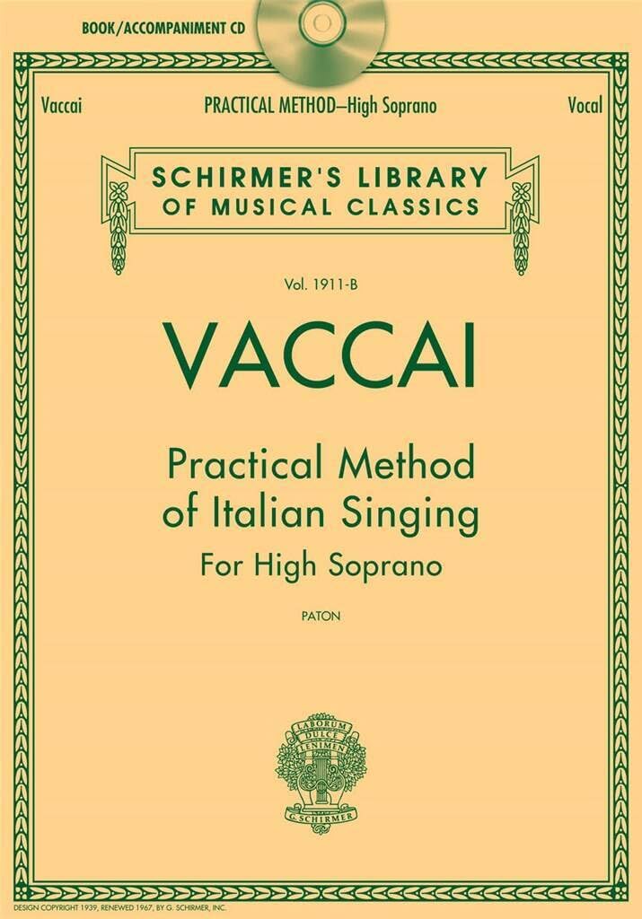 capítulo por capítulo baixar Vaccai: Practical Method of Italian Singing - High Soprano (Book/Online Audio): 1911-B