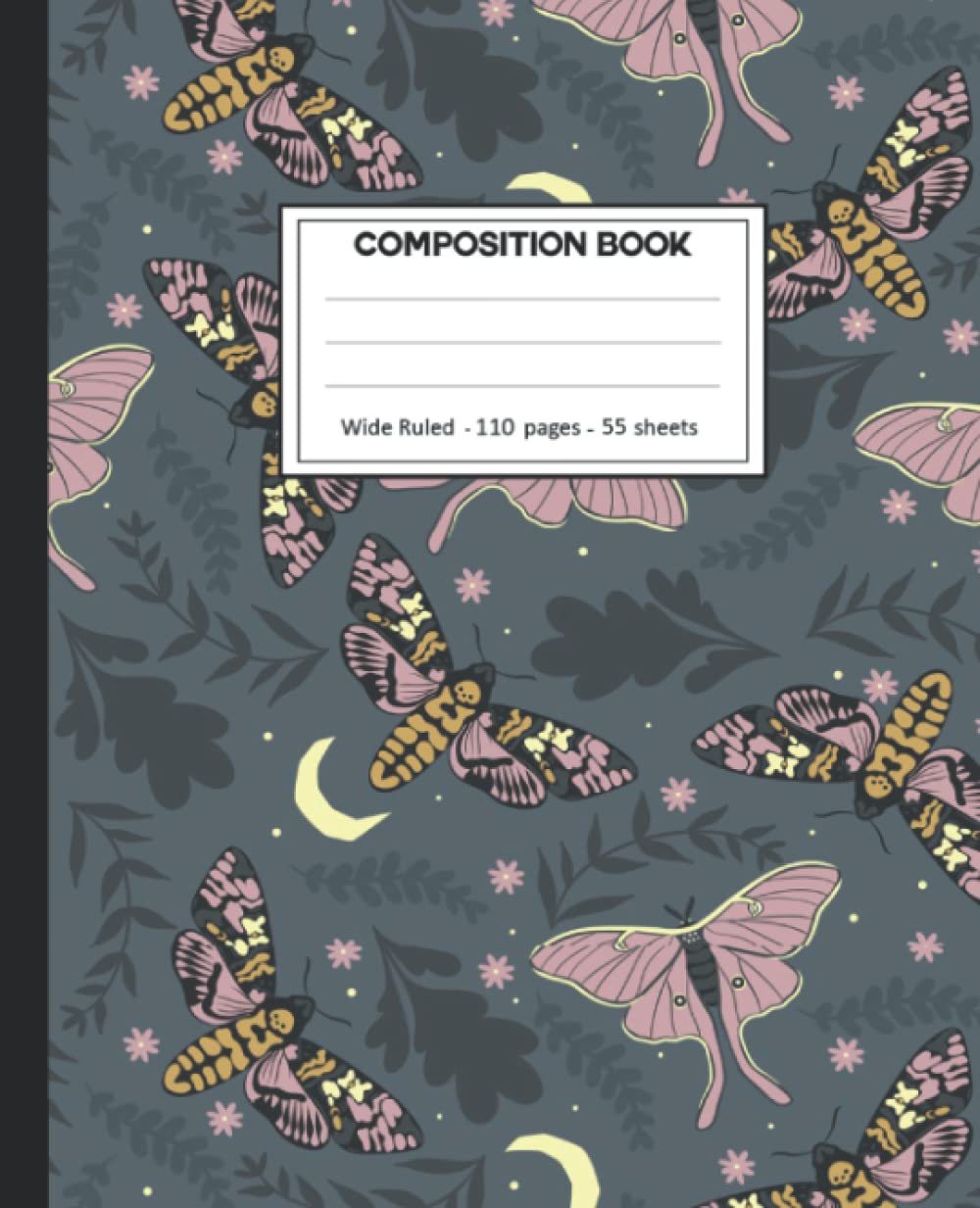 capítulo por capítulo baixar Composition Notebook: College Ruled: 110+ Lined Pages Writing Journal: Moth on White.