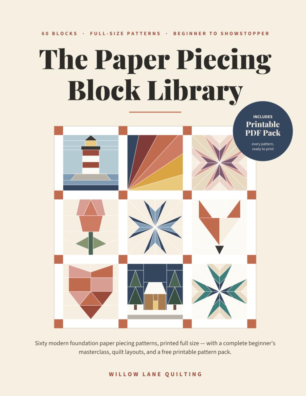 ler totalmente The Paper Piecing Block Library: 60 Foundation Paper Piecing Patterns in Full Size — Modern FPP Quilt Blocks from Beginner to Showstopper, with... Printable Pattern Pack (Modern Paper Piecing)
