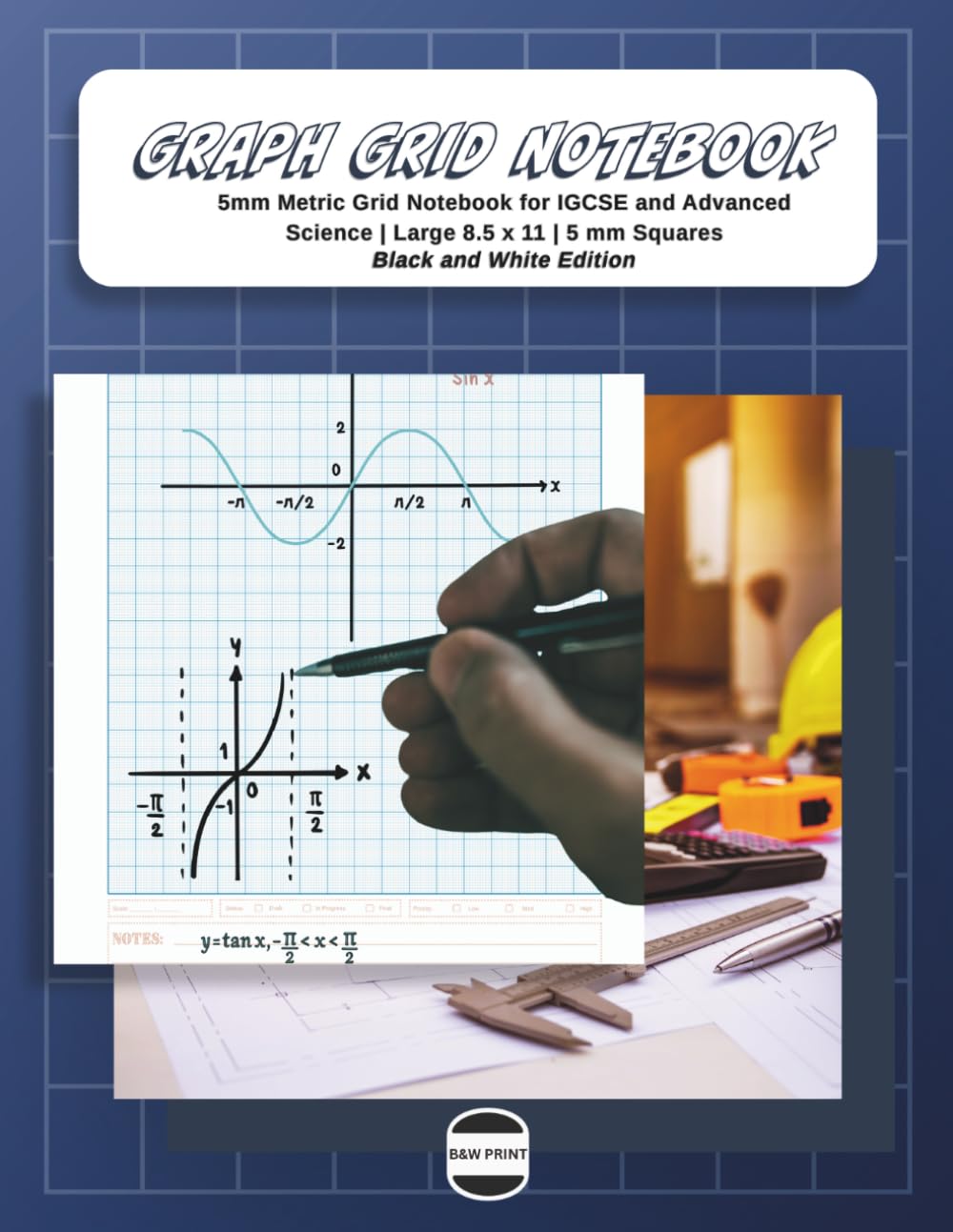 GRAPH GRID NOTEBOOK: 5mm Metric Grid Notebook for IGCSE and Advanced Science | Large 8.5 x 11 | 5 mm Squares | Black and White Edition baixar o livro de graça