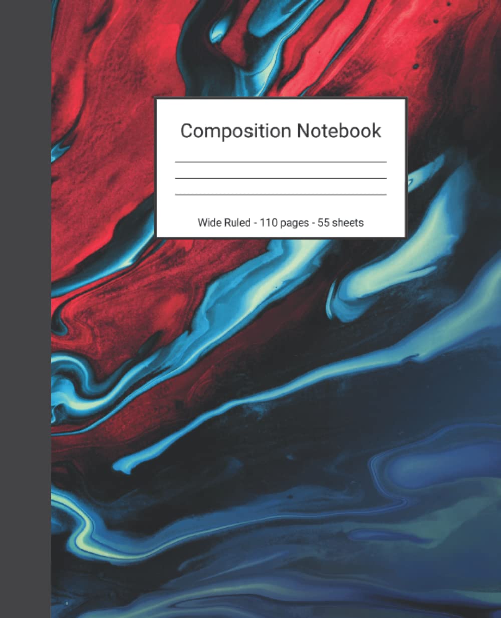 Composition Notebook: Wide Ruled Paper Notebook Journal - Red White And Blue Liquid Marble - Blank Wide Lined Workbook baixar livro de graça