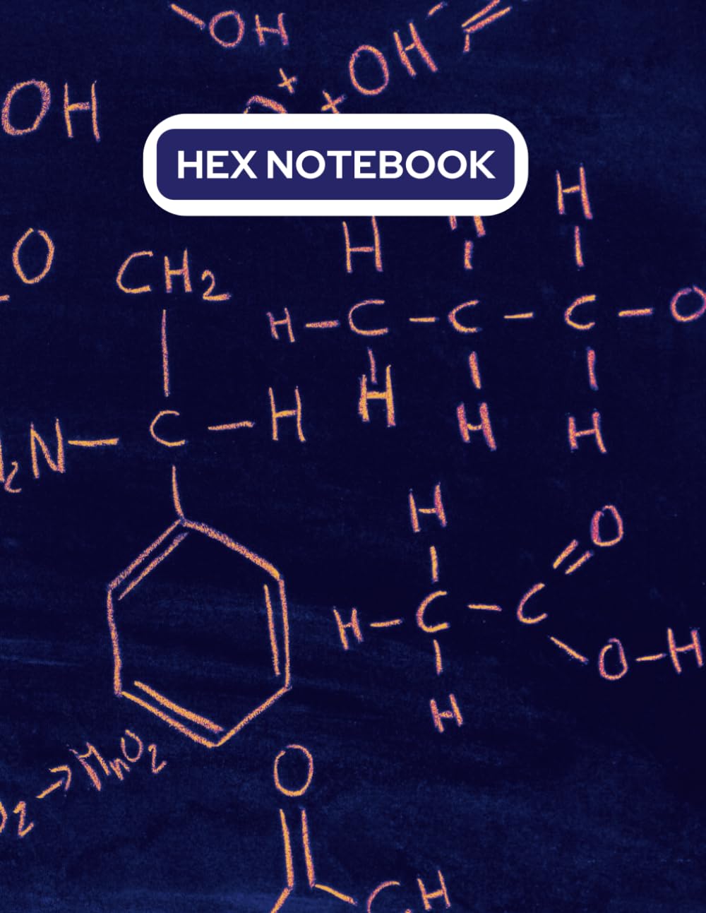 hex notebook: 150 pages for drawing chemistry structures: 6mm hex: 8,5x11 (Italian Edition)