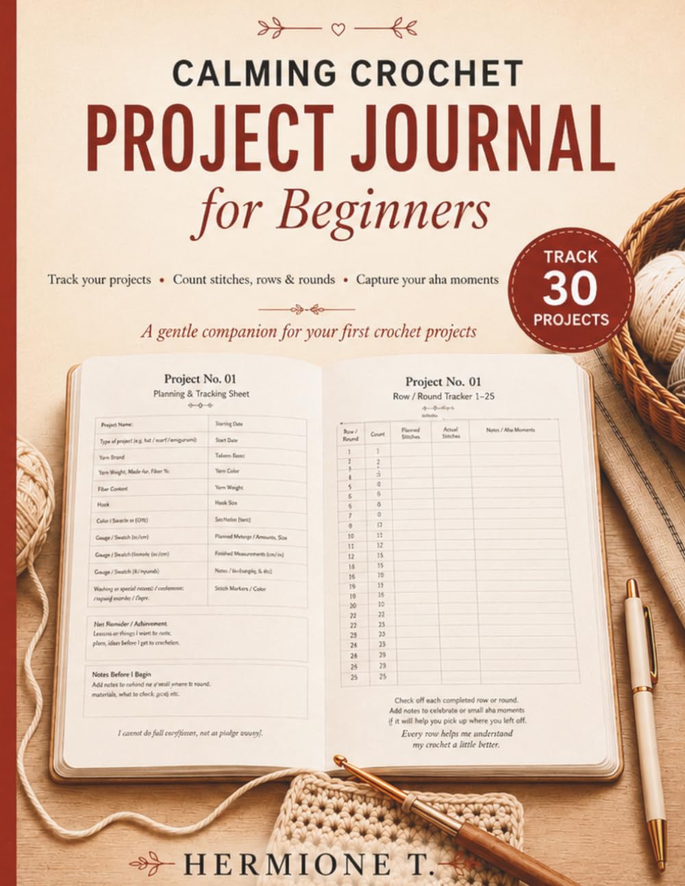 ler totalmente Calming Crochet Project Journal for Beginners