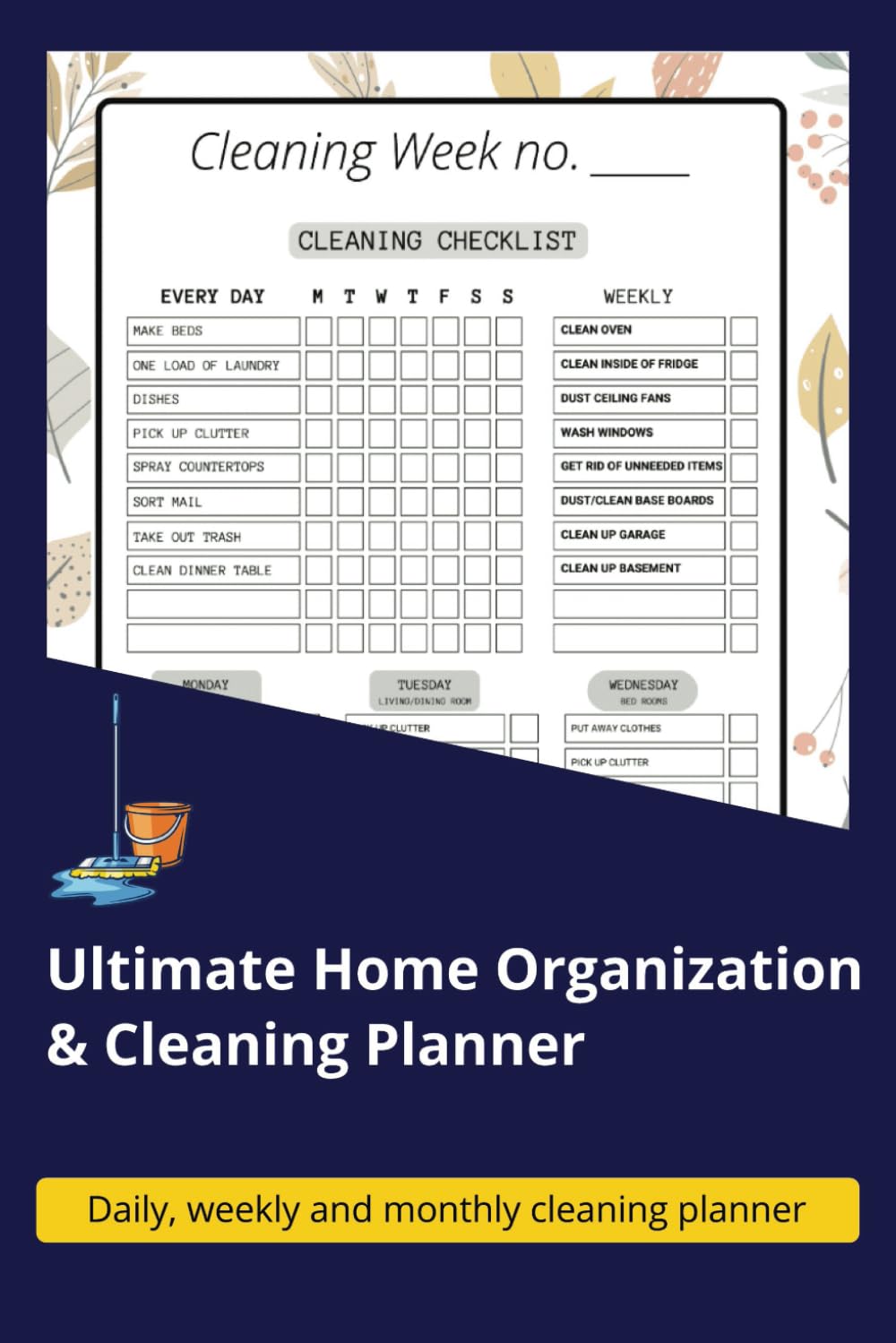 capítulo por capítulo baixar Ultimate Home Cleaning & Organization Planner: 24 Months of Household Schedules and Checklists: Includes Daily, Weekly, Monthly, and Annual Cleaning Checklists | Declutter Challenges for Every Season