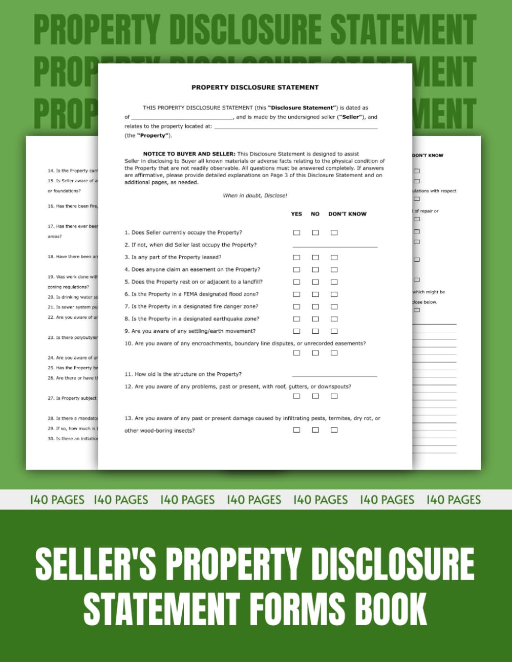 Seller's Property Disclosure Statement Forms Book, Your Complete Resource for Accurate and Compliant Property Disclosures, (140 Pages 8.5x11 Inches). baixar o livro de graça