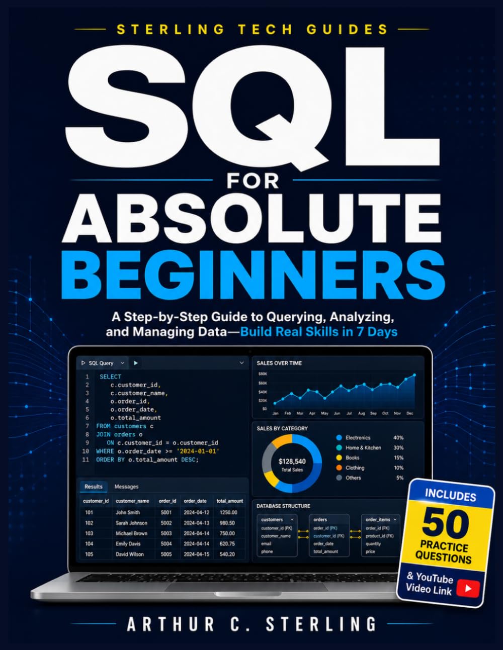 SQL for Absolute Beginners: A Step-by-Step Guide to Querying, Analyzing, and Managing Data—Build Real Skills in 7 Days baixar o livro de graça