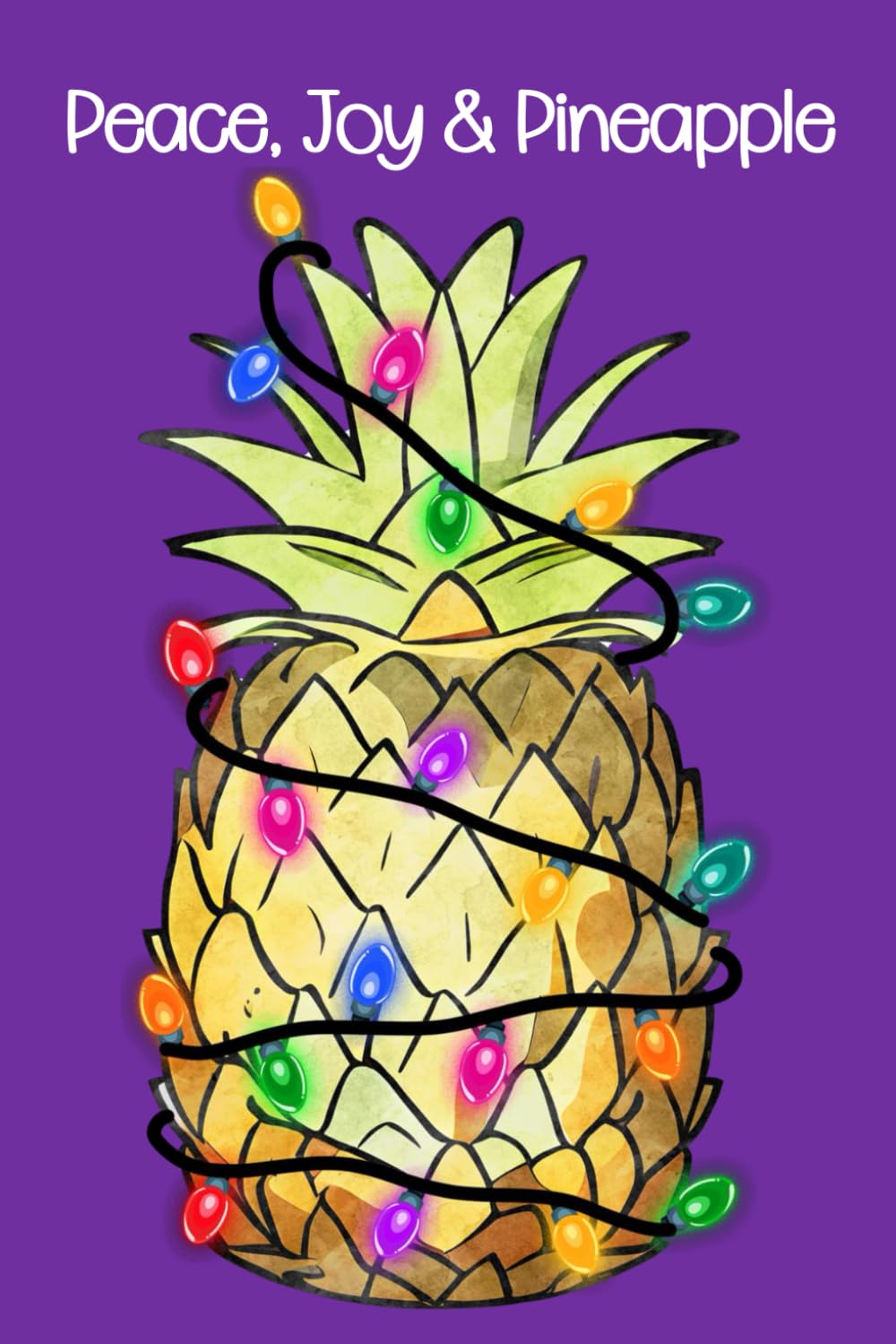 Peace, Joy & Pineapple: Lined Pineapple Journal with Holiday Lights (100 Pages 6 x 9") | Write in Your Memories, Reflections, Daily Notes | Gift for Kids, Teens, Adults | Year-Round Tropical Theme baixar o livro de graça