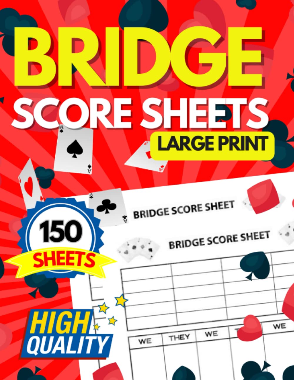 Bridge Score Sheets Large Print: 150 Bridge Score Sheets for Scorekeeping - Bridge Score Pads Large Print 8.5 x 11 inches baixar livro de graça