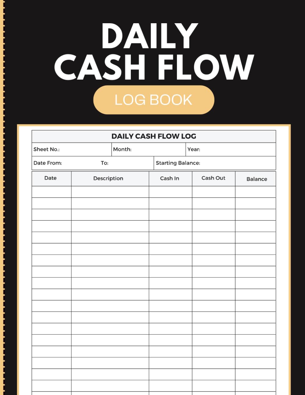 Daily Cash Flow Log Book: Daily Income and Expense Tracker for Recording Transactions, Running Balances and Financial Activity for Small Businesses and Personal Use baixar o livro de graça