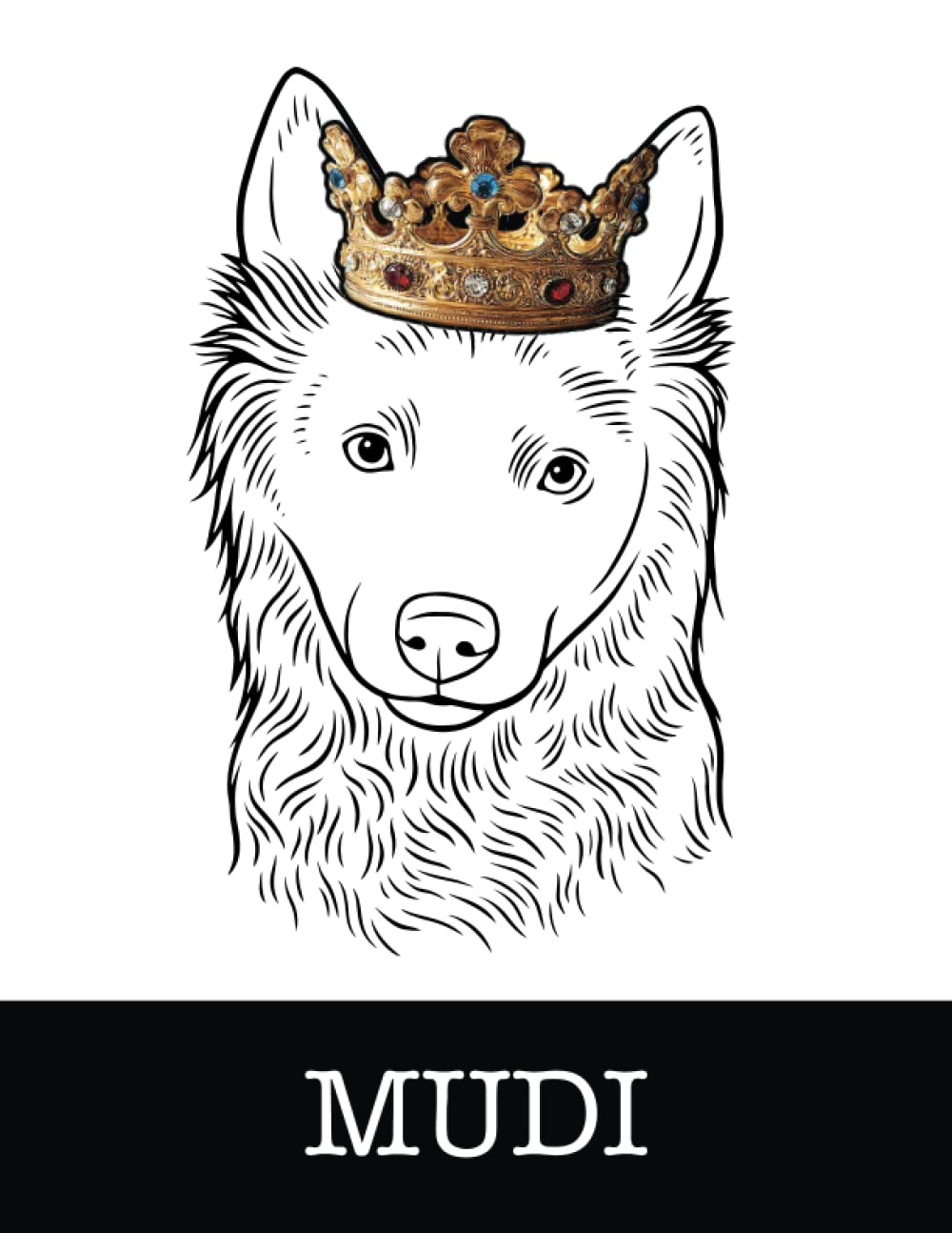 capítulo por capítulo baixar Mudi: Mudi King/Queen Wearing Crown 8.5 x 11 Notebook Journal, 200 lined pages