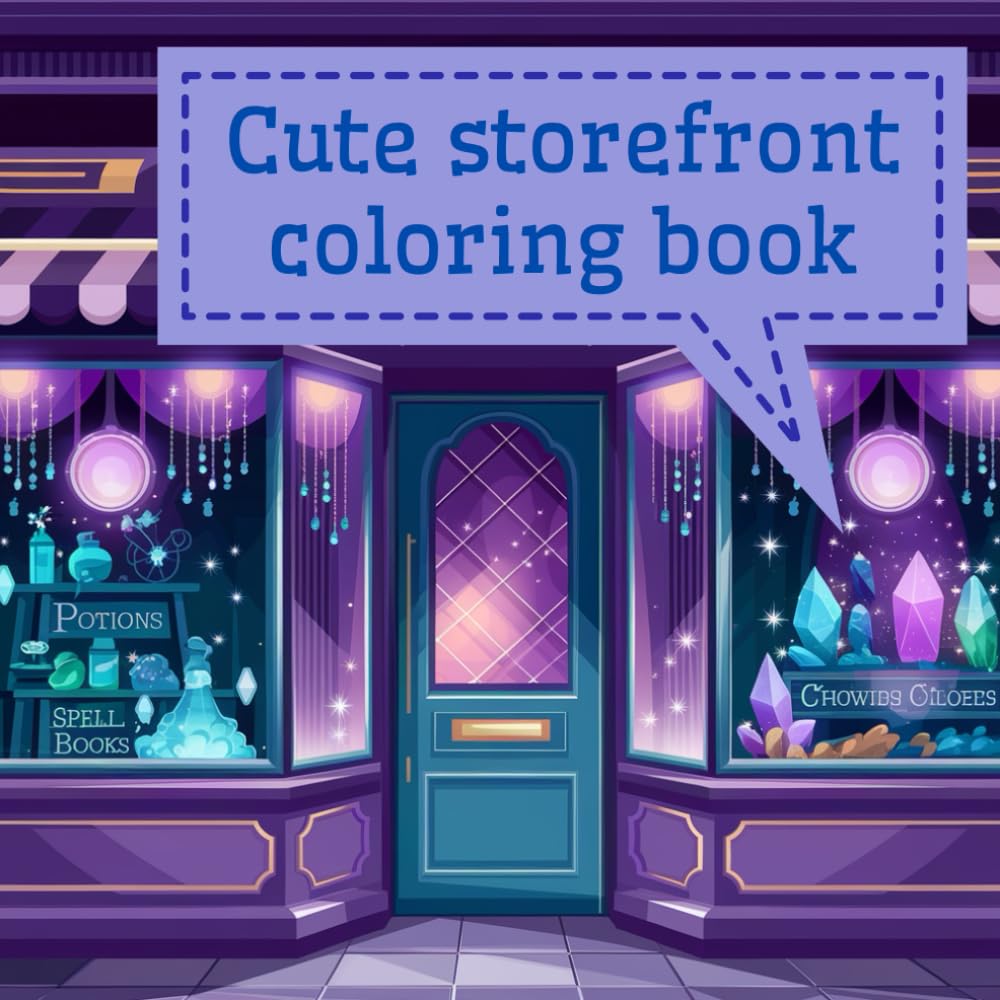 Cute storefront: Coloring book for kids 106 pages
