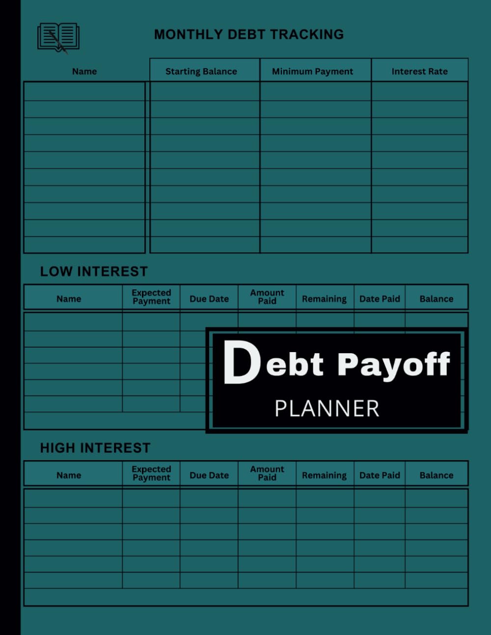 Debt Tracker Notebook: Undated Debt Tracker Monthly Planner to Finally Get Rid of Your Debt | Perfect Debt Snowball Tracker Log Book to Track Credit Cards and Debts baixar livro de graça