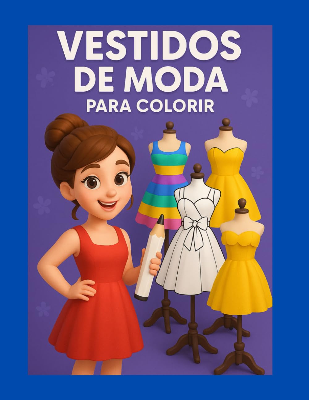 Vestidos de moda para colorir (Portuguese Edition)