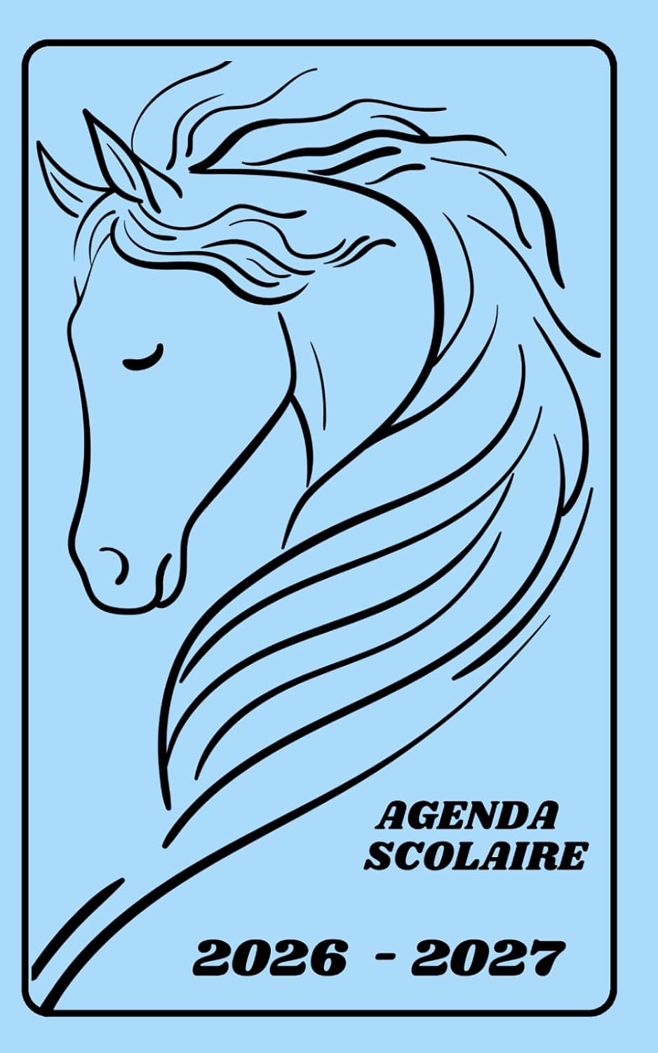 capítulo por capítulo baixar AGENDA SCOLAIRE 2026 2027 – CHEVAL BLEU: Calendrier journalier 2026 2027 | 1 jour par page | planificateur pour élève, élémentaire, collégien, lycée et étudiant | Couverture animaux (French Edition)