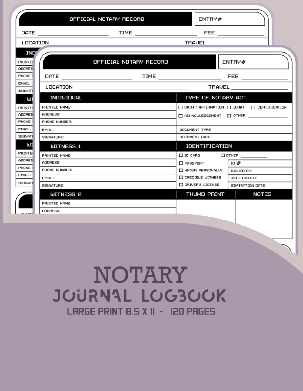 Notary Journal Log Book: Notary Public Log Book With over 236 Entries For Notarial Acts | Official Notary Log Book for Signing Agents | Large Print 8.5 x 11, 120 Pages baixar livro de graça