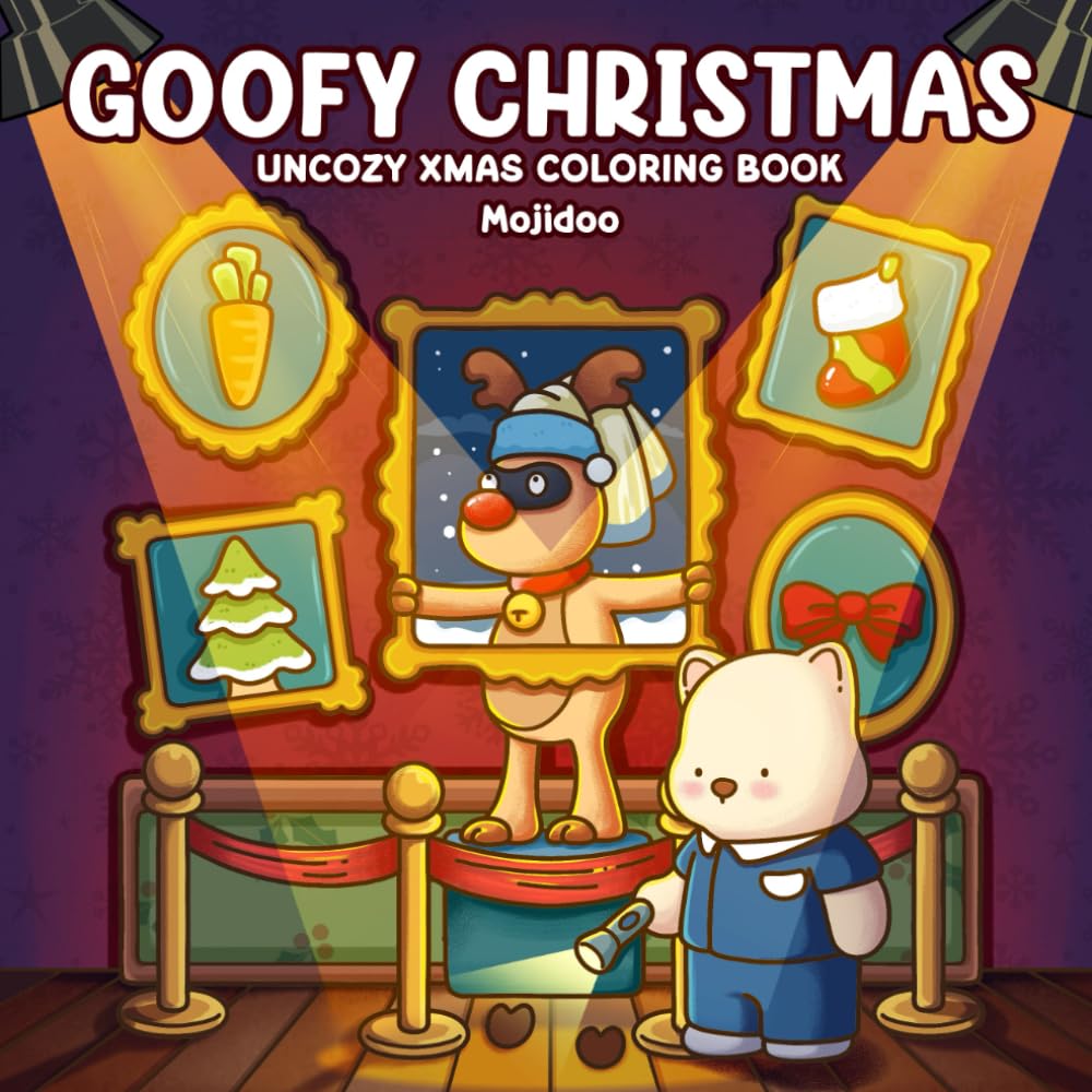 ler totalmente Goofy Christmas: Anti-Cozy Christmas Coloring Book for Adults, Woman and Teens with Cute Xmas Characters and Silly Cat Friends in Funny Moments