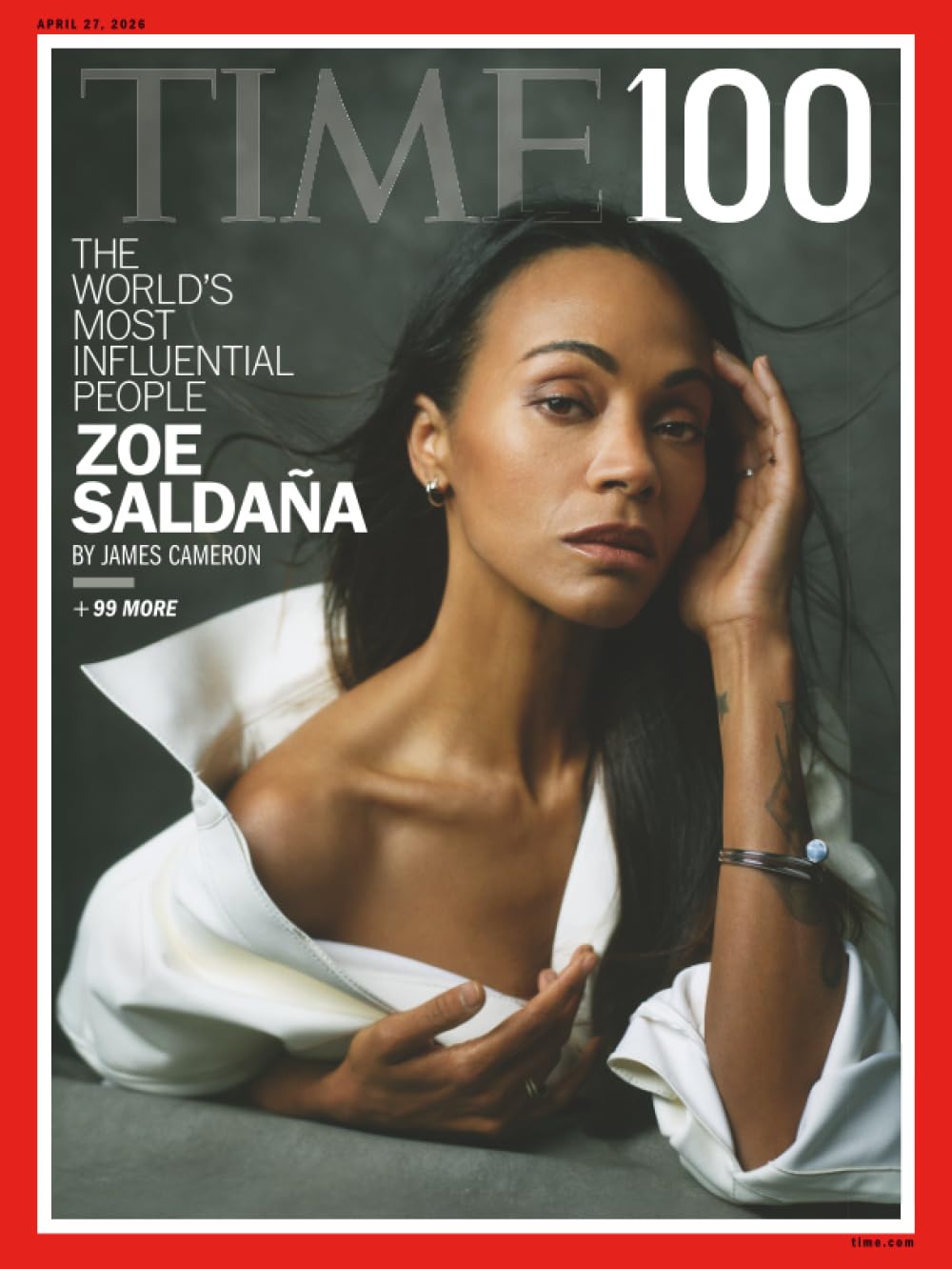 TIME Magazine – TIME 100 Most Influential People: Zoe Saldana: Issue dated 27th April 2026, Europe Edition – Authorised Amazon Reprint Edition