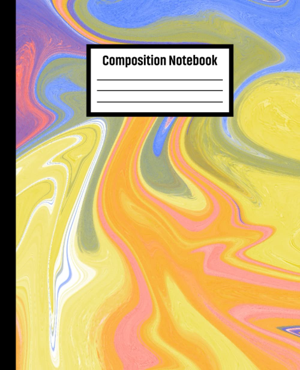 ler totalmente Composition Notebook: Kids-Teens- and Students- Colorful-.7.5 x 9.25 Inches- Soft Matte Cover-110 Wide-ruled lined pages Purple Turquoise Liquid Marble Composition Notebook
