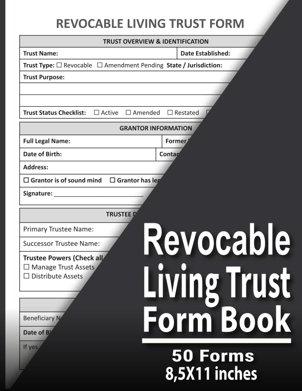 ler totalmente Revocable Living Trust Form Book: Revocable Living Trust Step by Step Guide | Create Your Own Living Trust Without a Lawyer | Estate Planning Forms,... and Protect Assets| 8.5 x 11 inches, 50 forms