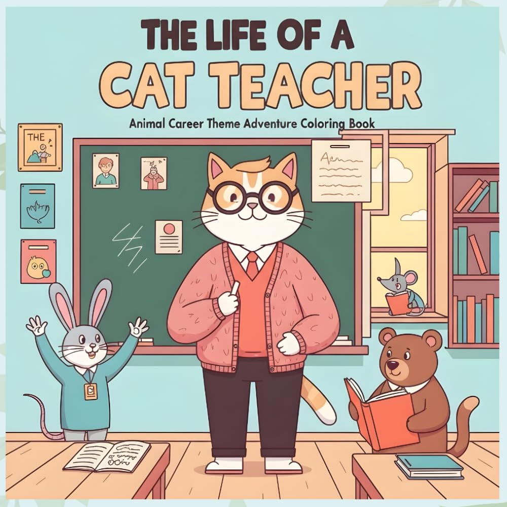 Life of a Cat Teacher Coloring Book for Kids: Fun Classroom Adventures to Color: A Cute and Creative Coloring Journey with a Friendly Cat Teacher and... Coloring Book - Career Theme Book Series) baixar livro de graça