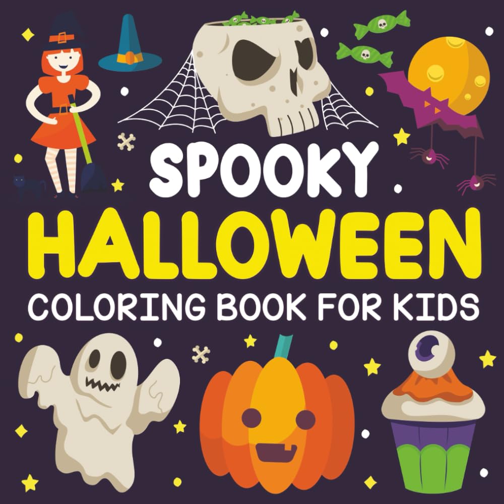 Spooky Halloween Coloring Book for Kids: 50 Trick or Treat Themed Coloring Adventures with Pumpkins, Ghosts, Witches and More! Perfect for Little Artists baixar livro de graça