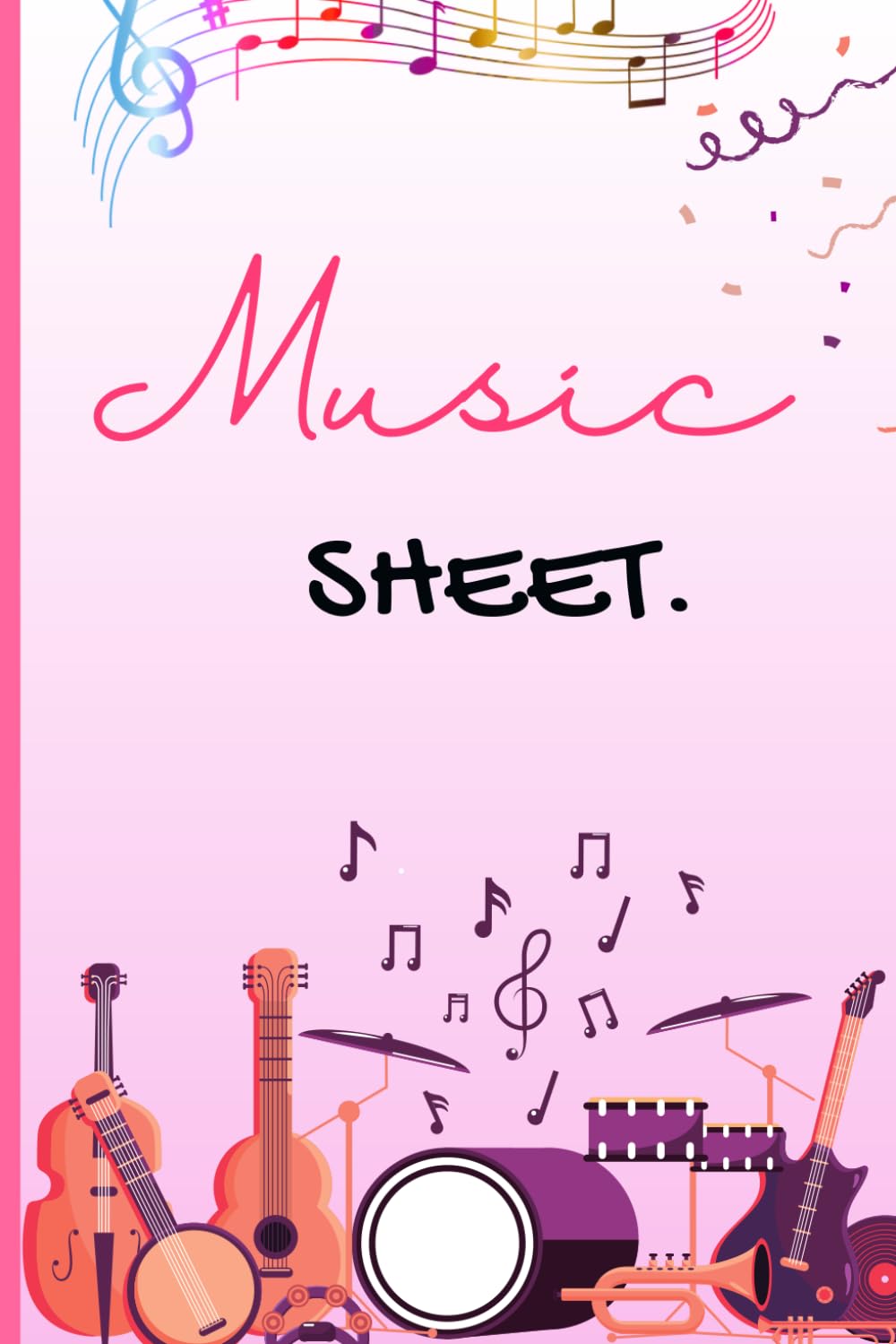 capítulo por capítulo baixar Light Pink Music Sheet Notebook Size(6*9) 100 Pages: Musical Instrument Design Notebook