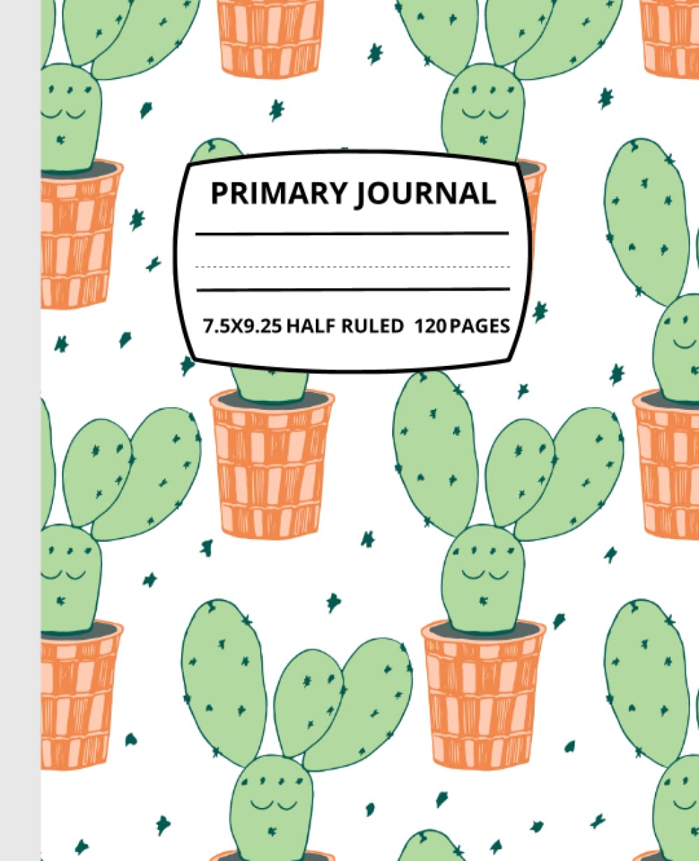 Primary Composition notebook K-2: Cacti with Funny Kawaii Faces Primary story journal with Picture Space and Dotted Midline| Top Half Blank |... | for writing and drawing size 7.5” x 9.25” baixar o livro de graça
