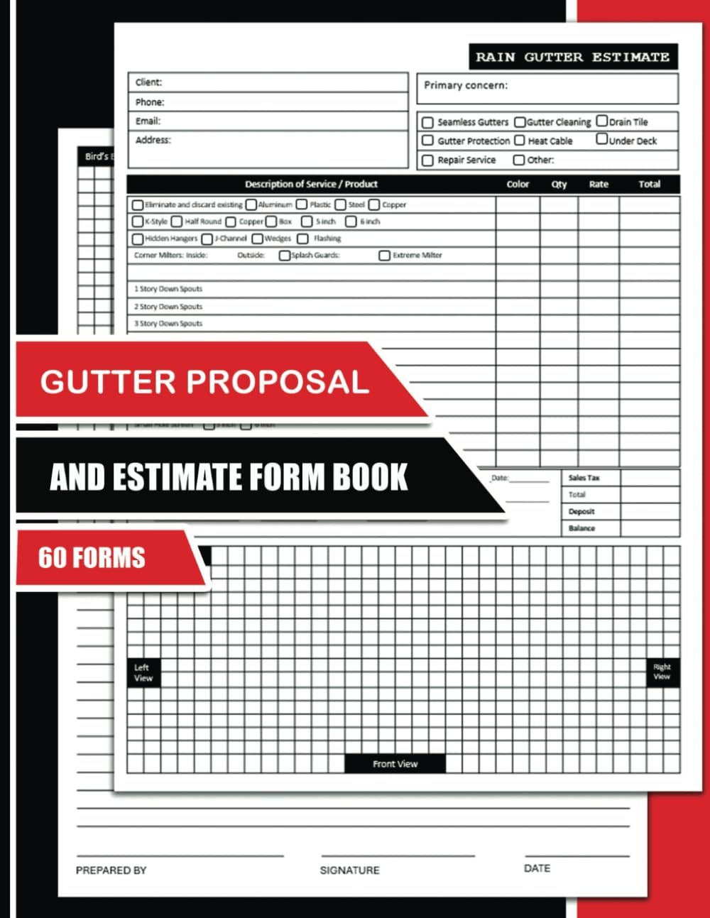 Gutter Proposal and Estimate Form Book: Standard Service Estimating Sheet for Installers Plus Grid to Draw Plans and Layouts baixar livro de graça