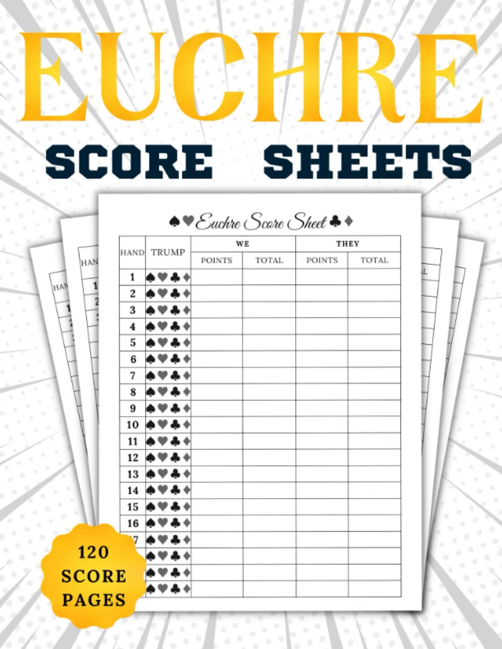 capítulo por capítulo baixar Euchre Score Sheets: 120 Large Score Pages For Score Keeping, Record Book For Euchre Game Night, Euchre Score Book For Keeping Infomation Card Game,... With Size 8.5" x 11" Inches, (ScoreBook)