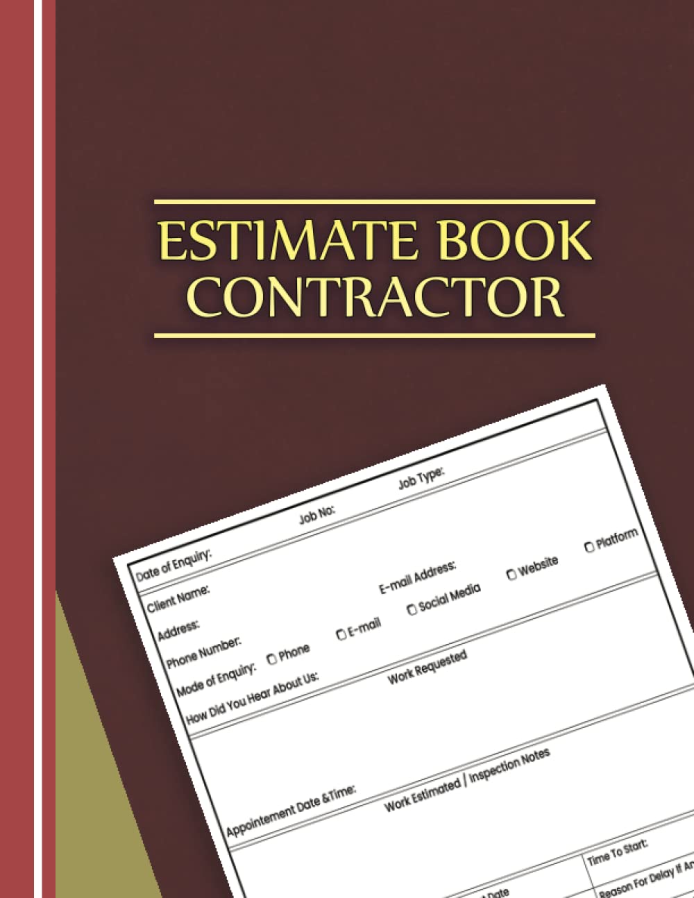Contractor’s Estimate Log Book: Estimate Book Contractor, Job Estimate Forms for Contractors With Client Contact Log and Dot Diagram Sheets For Taking... Forms Log Book Construction (Volume 6) baixar livro de graça