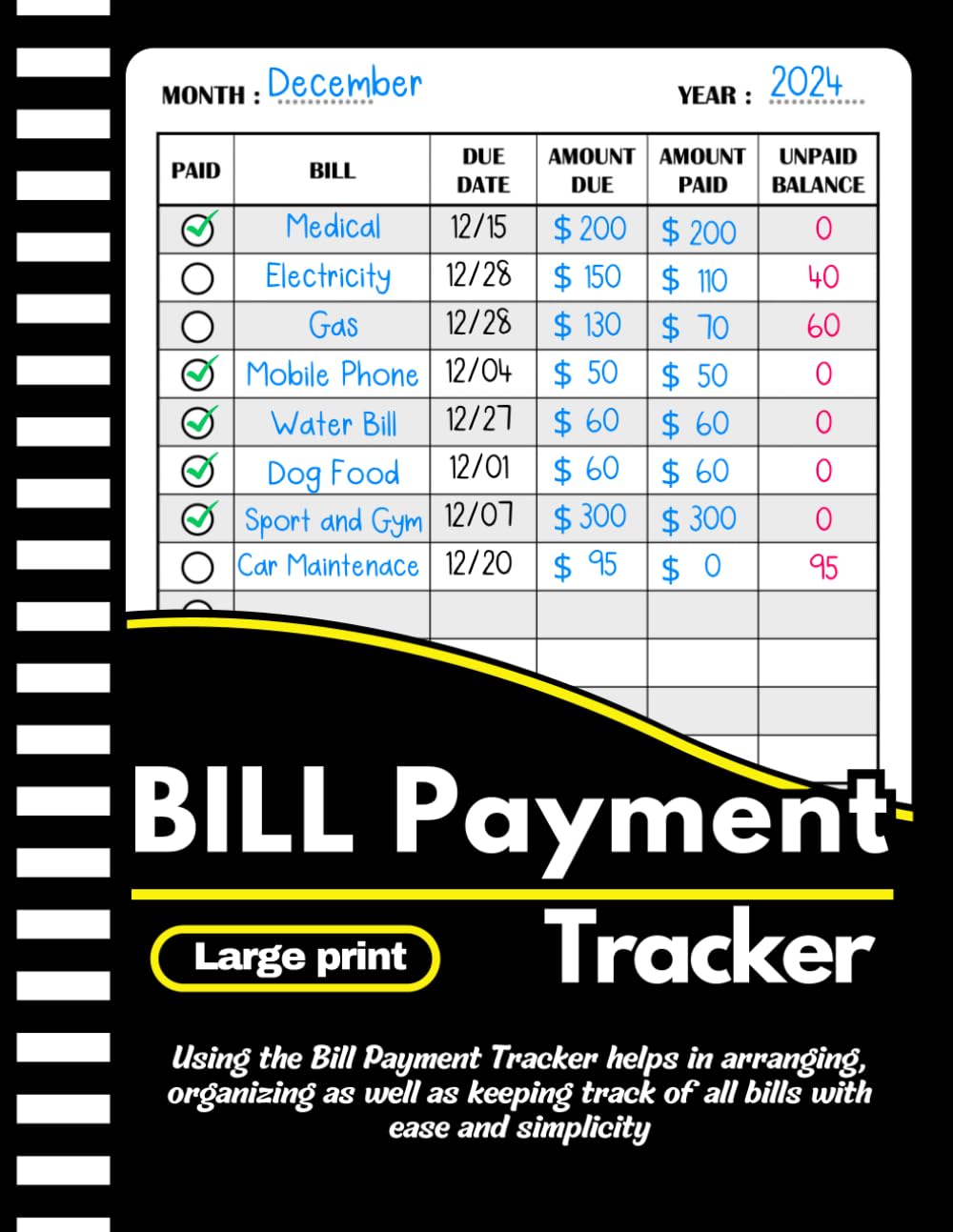 capítulo por capítulo baixar Bill Payment Tracker: Simple Monthly Bill Payment Organizer For Budgeting Financial (110 pages, 8.5" x 11" )