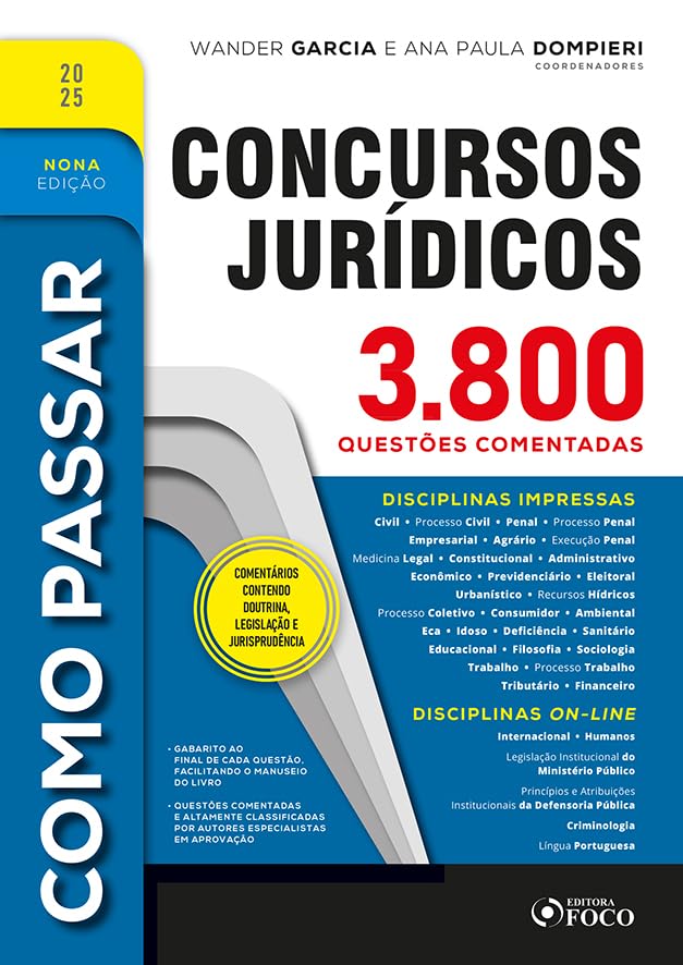capítulo por capítulo baixar Como Passar em Concursos Jurídicos - 3.800 Questões Comentadas - 9ª Ed - 2025