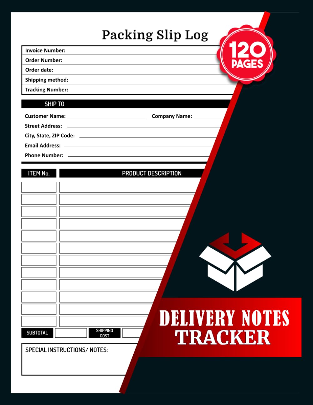 ler totalmente Delivery Notes Tracker: Packing Slips Logbook for Small Business Inventory Management | Record Up to 60 Shipping Orders, 120 Single-Sided Pages