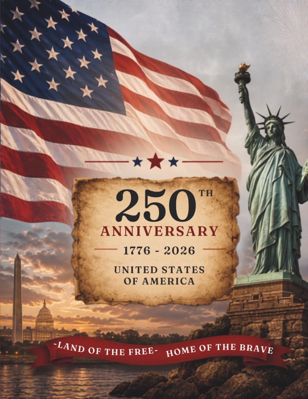 USA 250th Anniversary Notebook Celebrating 1776-2026: College Ruled Journal I 110 Pages 8.5 X 11 Inches - Patriotic Writing Notebook baixar o livro de graça