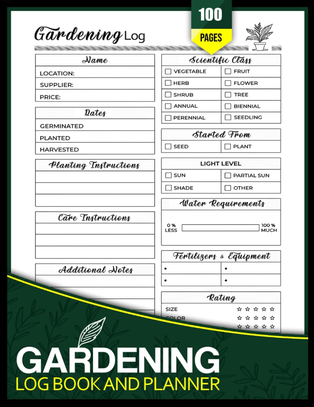 ler totalmente Gardening Log Book and Planner: All-in-One Gardening Journal for Beginners and Experts | Vegetable, Herb, and Flower Garden Tracking with Planting... Progress, and Harvest Records (Plant Care)