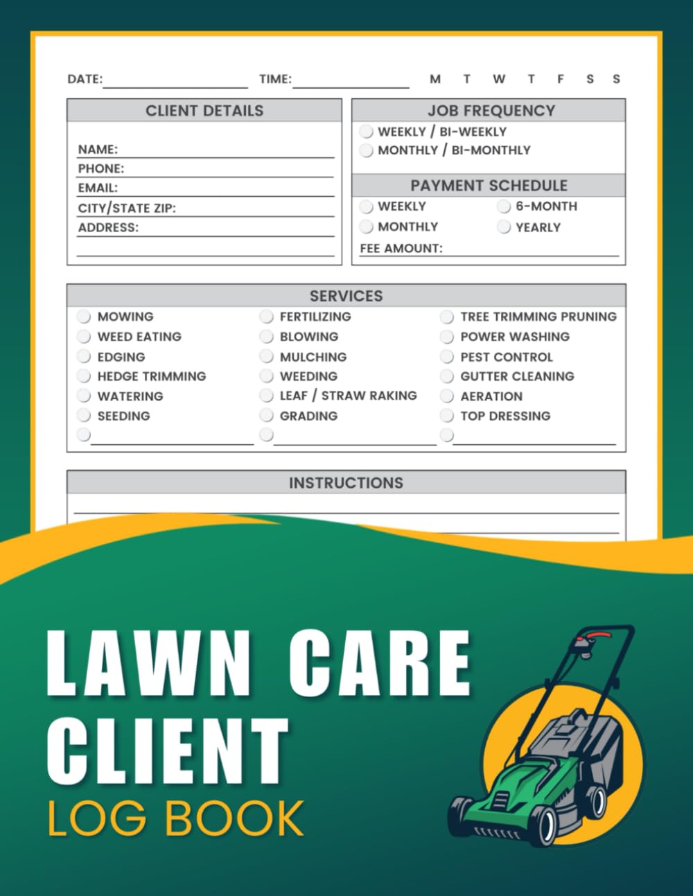 Lawn Care Client Log Book: Complete Yard Service Journal for Landscape Maintenance and Appointment Tracking baixar livro de graça