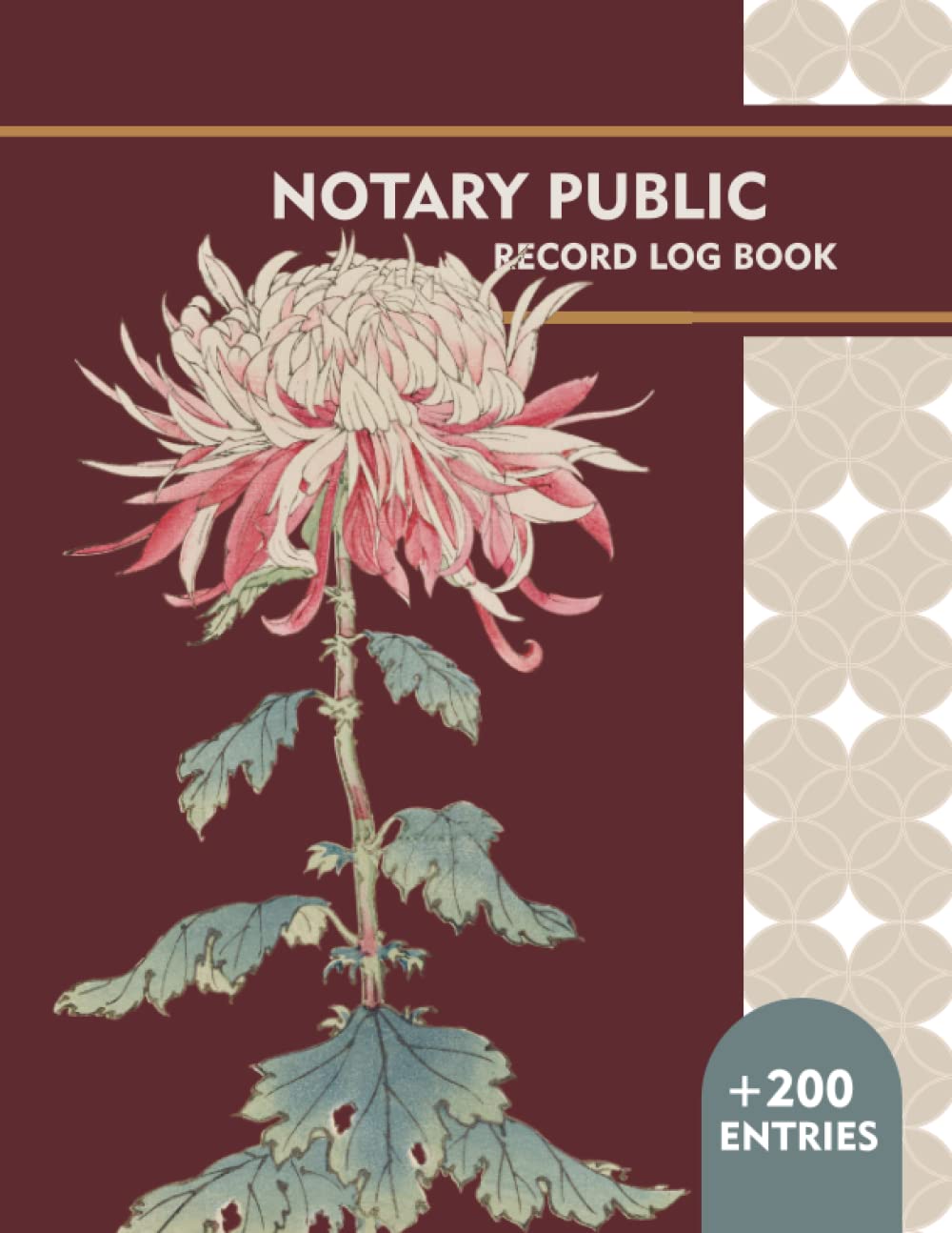 Notary Public Record Log Book: Watercolor Japanese Art Flowers. Vintage Hasegawa Flower. Notary Journal Book For Public Notaries baixar livro de graça
